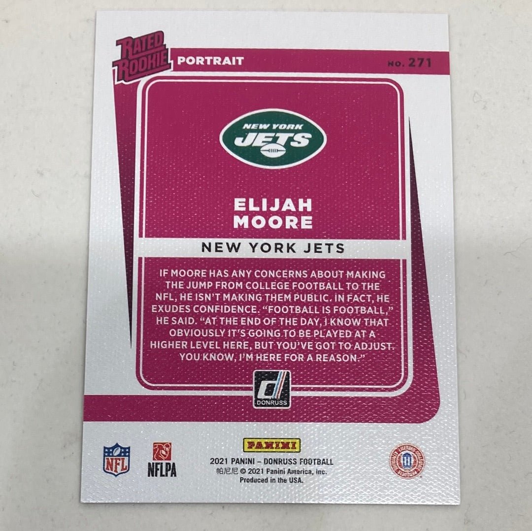 2021 Panini Donruss Canvas Elijah Moore Rated Rookie - ChronicCards