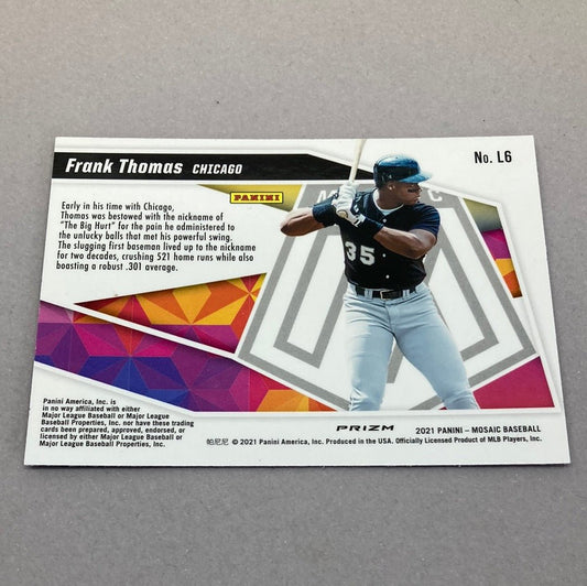 2021 Panini Mosaic Frank Thomas Launched Green Prizm Baseball Card - ChronicCards