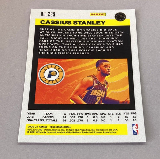 2020 - 21 Panini Flux Cassius Stanley Rookie Card - ChronicCards