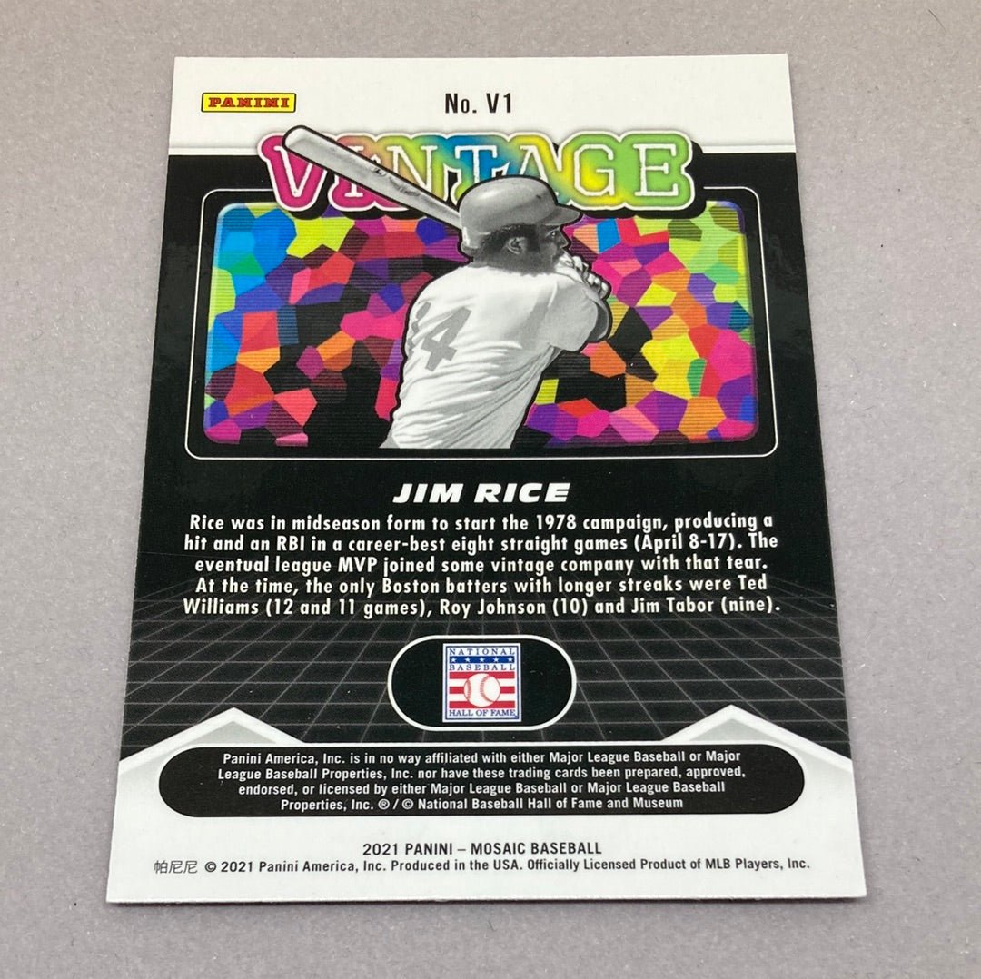 2021 Panini Mosaic Jim Rice Vintage Baseball Card - ChronicCards