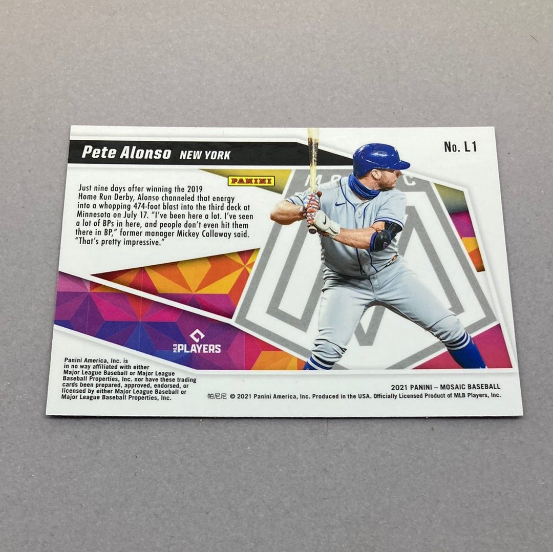 2021 Panini Mosaic Pete Alonso Launched Baseball Card - ChronicCards
