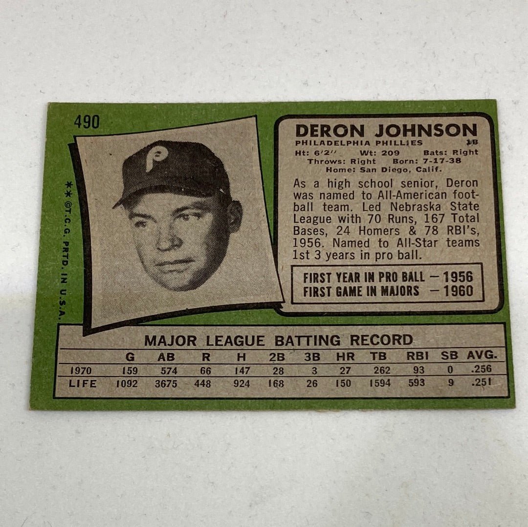 1971 Topps Deron Johnson Baseball Card - ChronicCards
