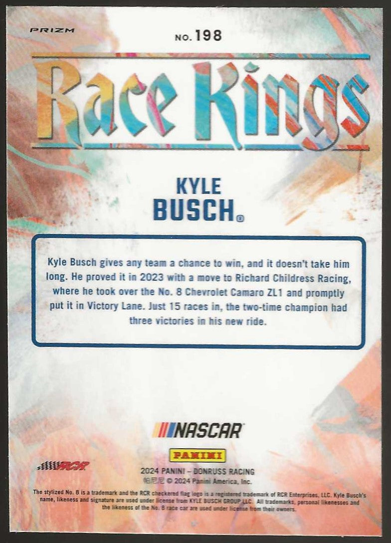 2024 Donruss #198 Kyle Busch Red and Blue