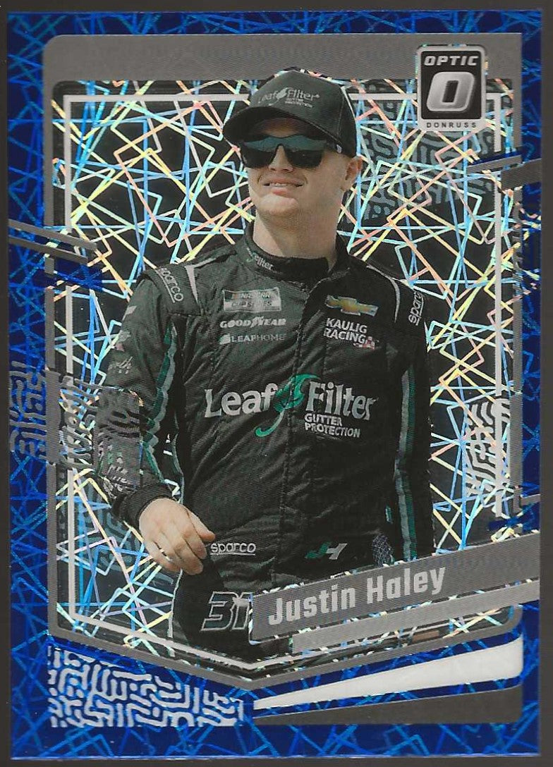 2024 Donruss #38 Justin Haley Optic Blue Velocity