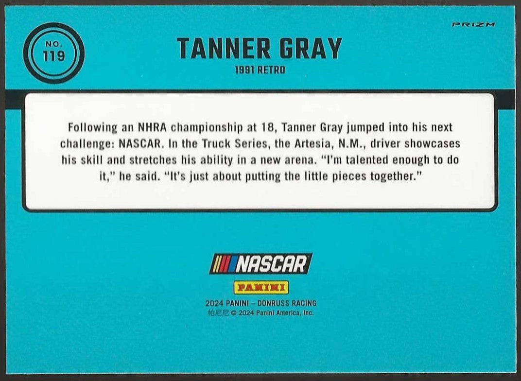 2024 Donruss #119 Tanner Gray Optic Blue Velocity