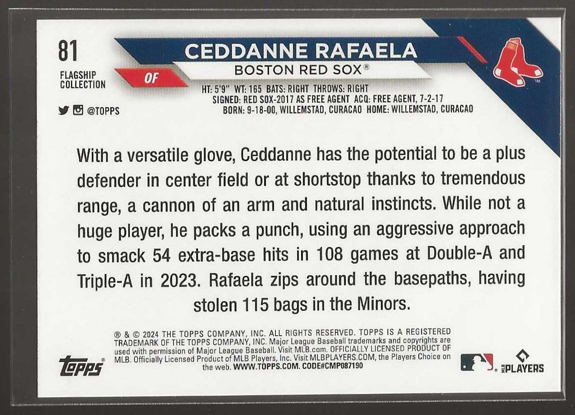 2024 Topps #81 Ceddanne Rafaela Flagship Collection