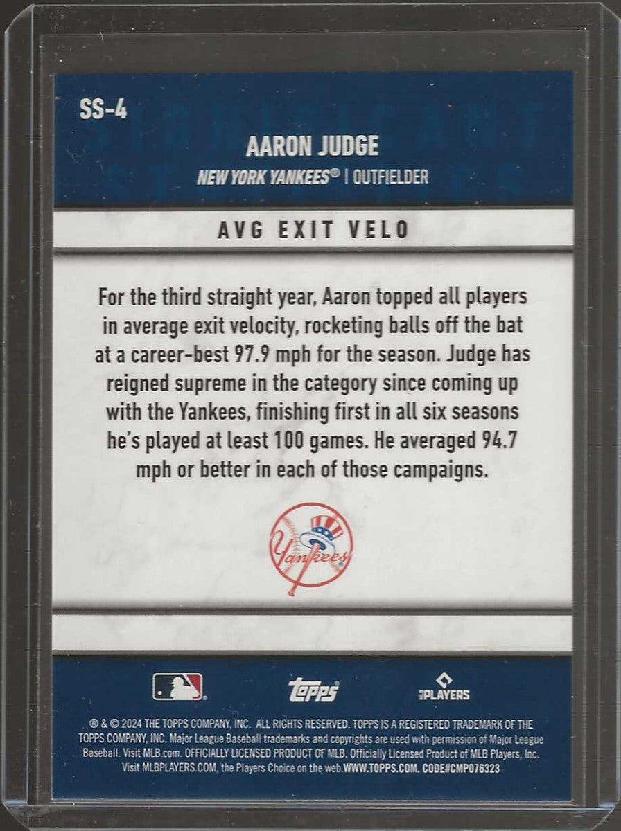 2024 Topps #SS-4 Aaron Judge Significant Statistics