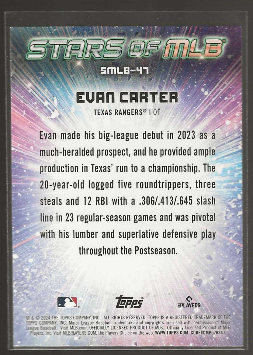 2024 Topps #SMLB-47 Evan Carter Stars of MLB