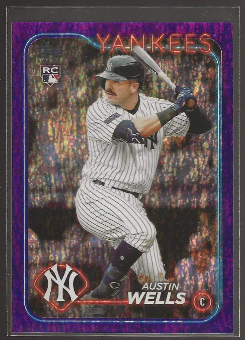 2024 Topps #624 Austin Wells Purple Holofoil #/799