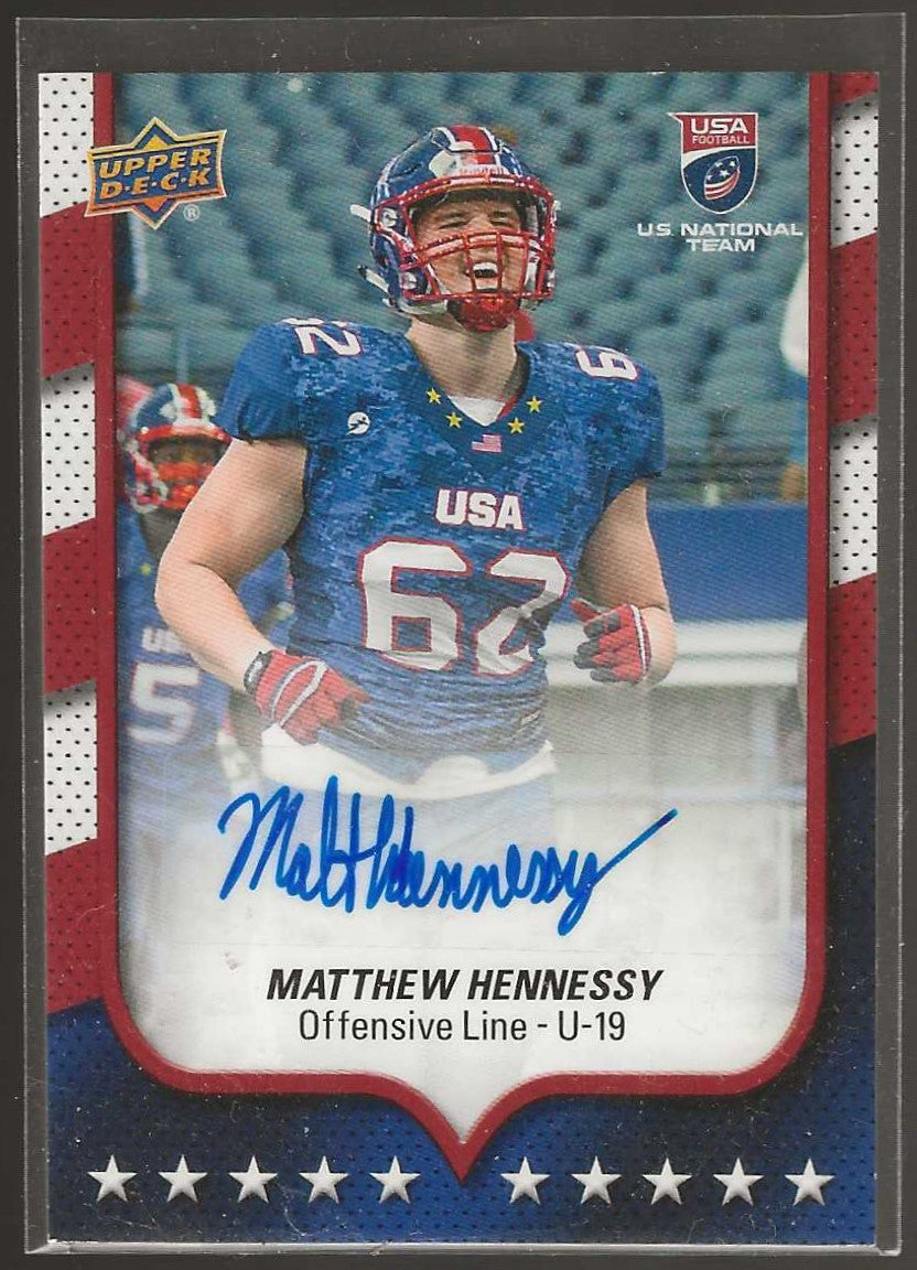 2016 Upper Deck USA Football #37 Matthew Hennessy Autographs