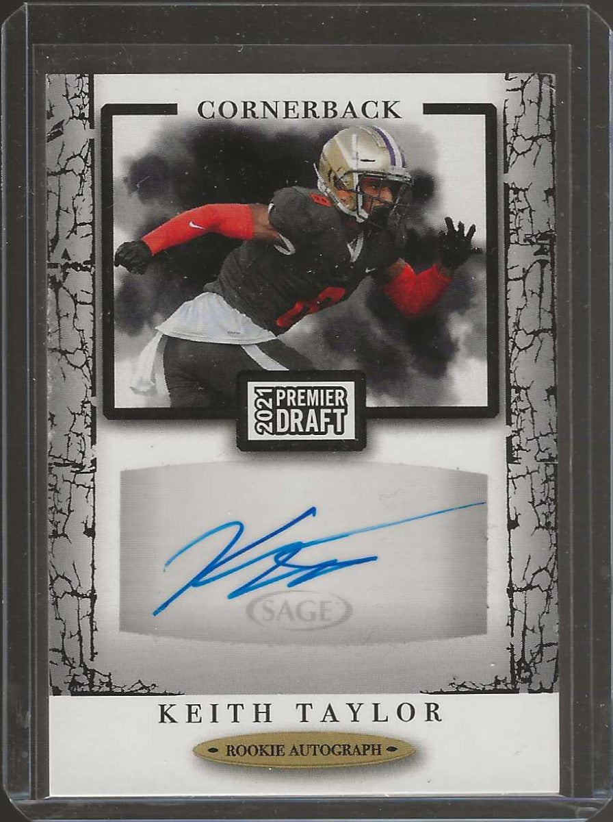 2021 SAGE Premier Draft #A132 Keith Taylor Autographs Black