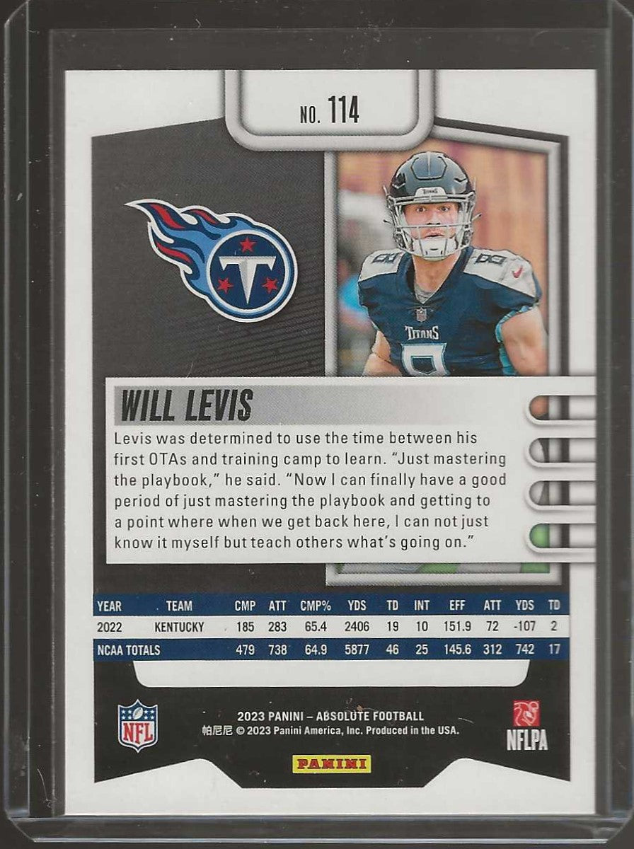 2023 Panini Absolute #114 Will Levis Retail