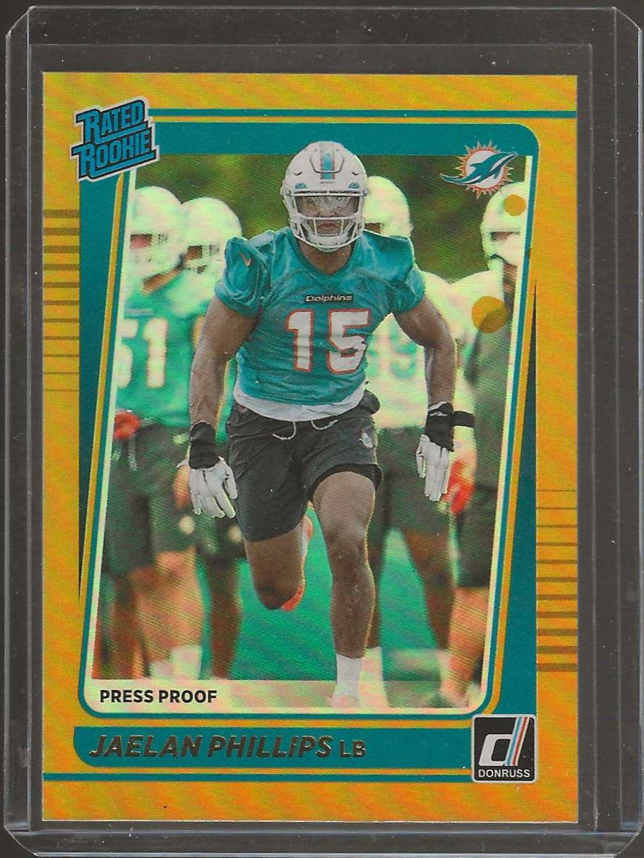 2021 Donruss #336 Jaelan Phillips Press Proof Yellow