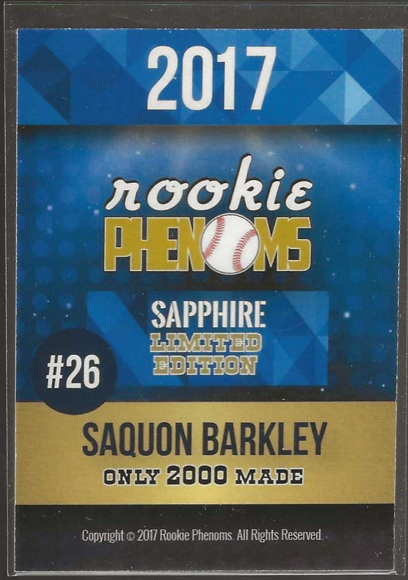 Rookie Phenoms #26 Saquon Barkley Saphire Limited Edition