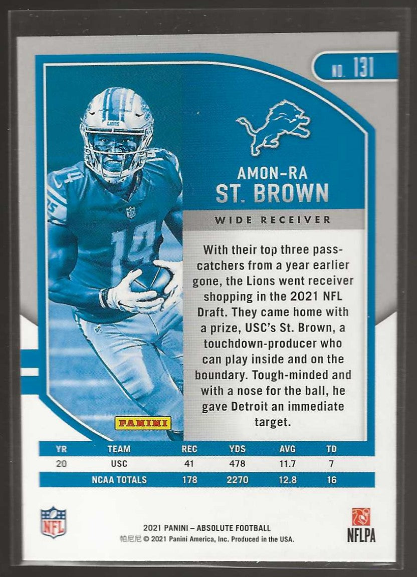 2021 Panini Absolute #131 Amon-Ra St. Brown Retail