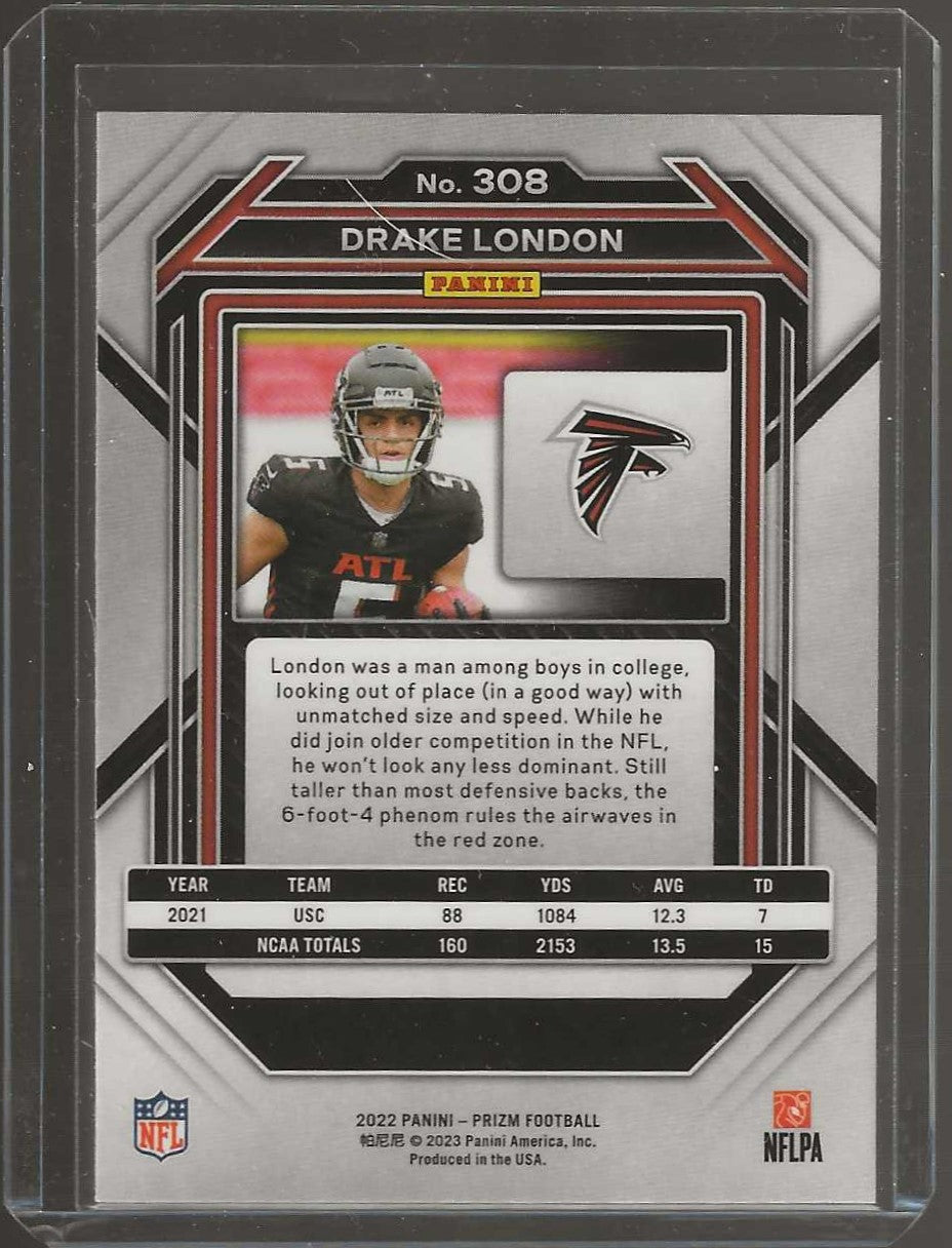 2022 Panini Prizm #308 Drake London