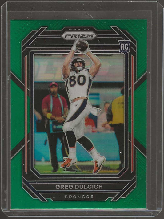 2022 Panini Prizm #360 Greg Dulcich Green