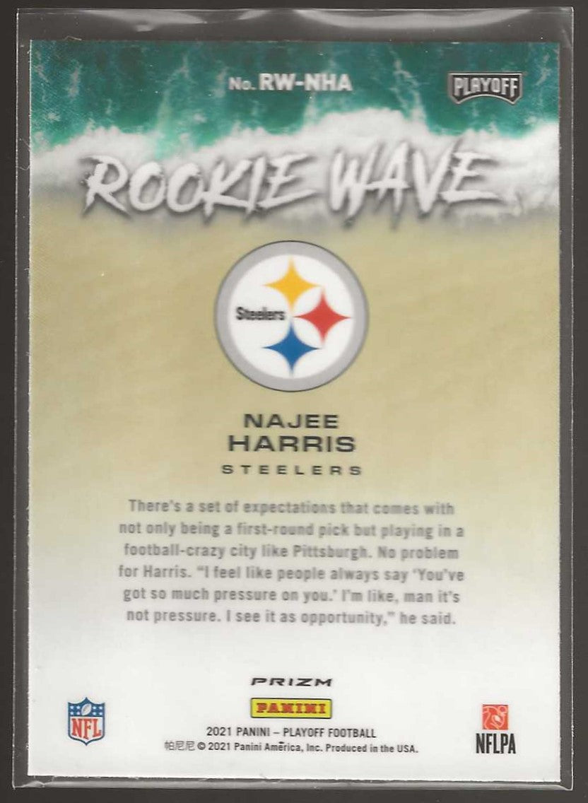 2021 Panini Playoff #RW-NHA Najee Harris Rookie Wave