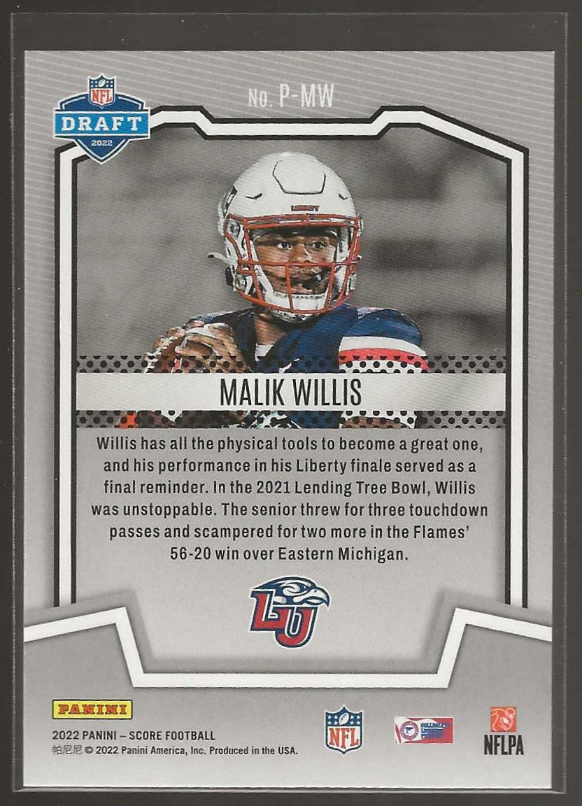 2022 Score #P-MW Malik Willis PROtential