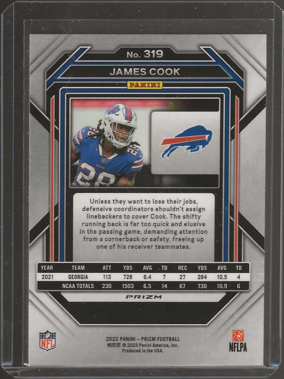 2022 Panini Prizm #319 James Cook Green