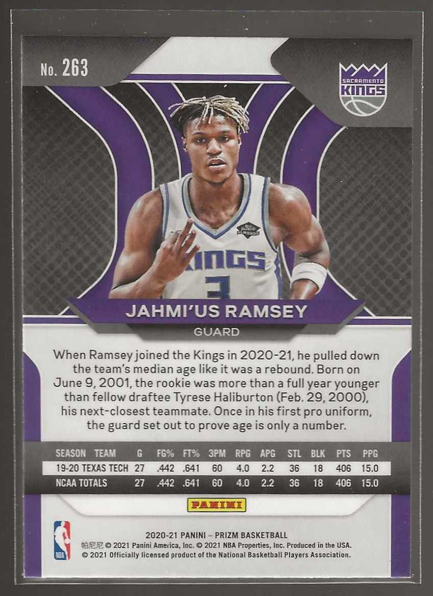 2020-21 Panini Prizm #263 Jahmi'us Ramsey