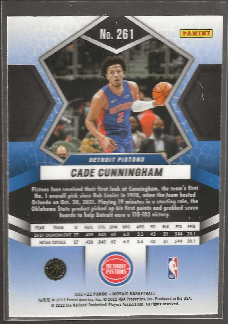 2021-22 Panini Mosaic #261 Cade Cunningham