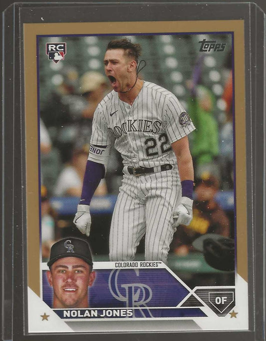 2023 Topps Update #US85 Nolan Jones Gold #/2023