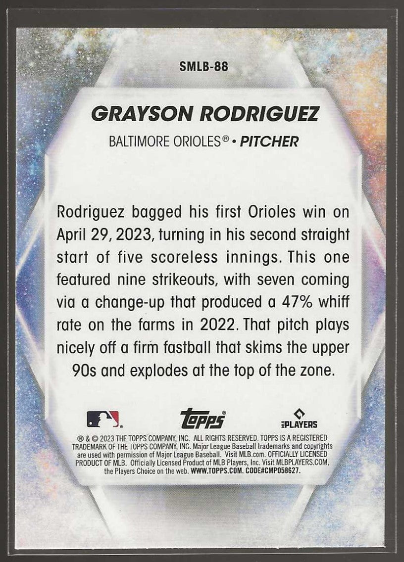 2023 Topps Update #SMLB-88 Grayson Rodriguez Stars of MLB