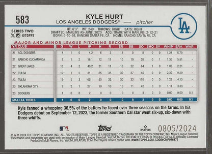 2024 Topps #583 Kyle Hurt Gold - ChronicCards