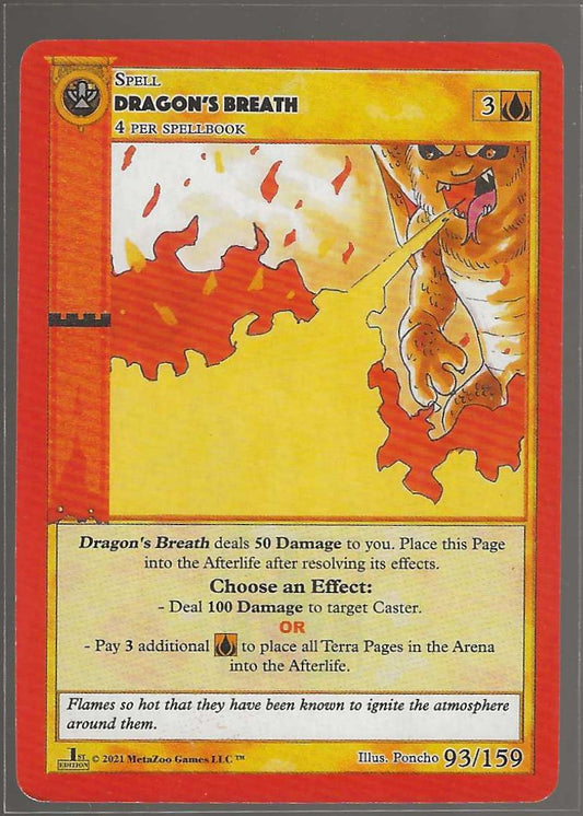 MetaZoo 1st Edition #93/159 Dragon's Breath