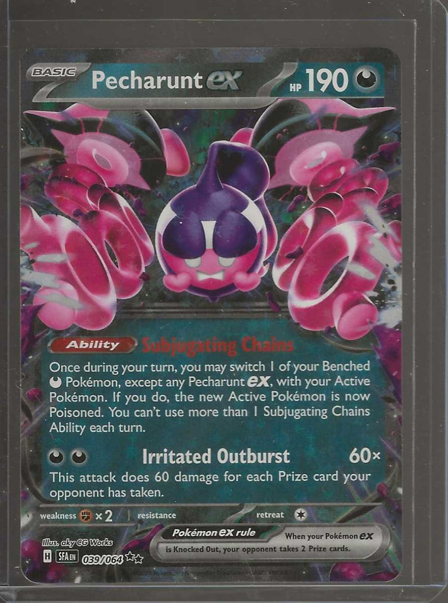 Pecharunt EX #39/64 SV Shrouded Fable 2024 Double Rare Pokemon TCG Card