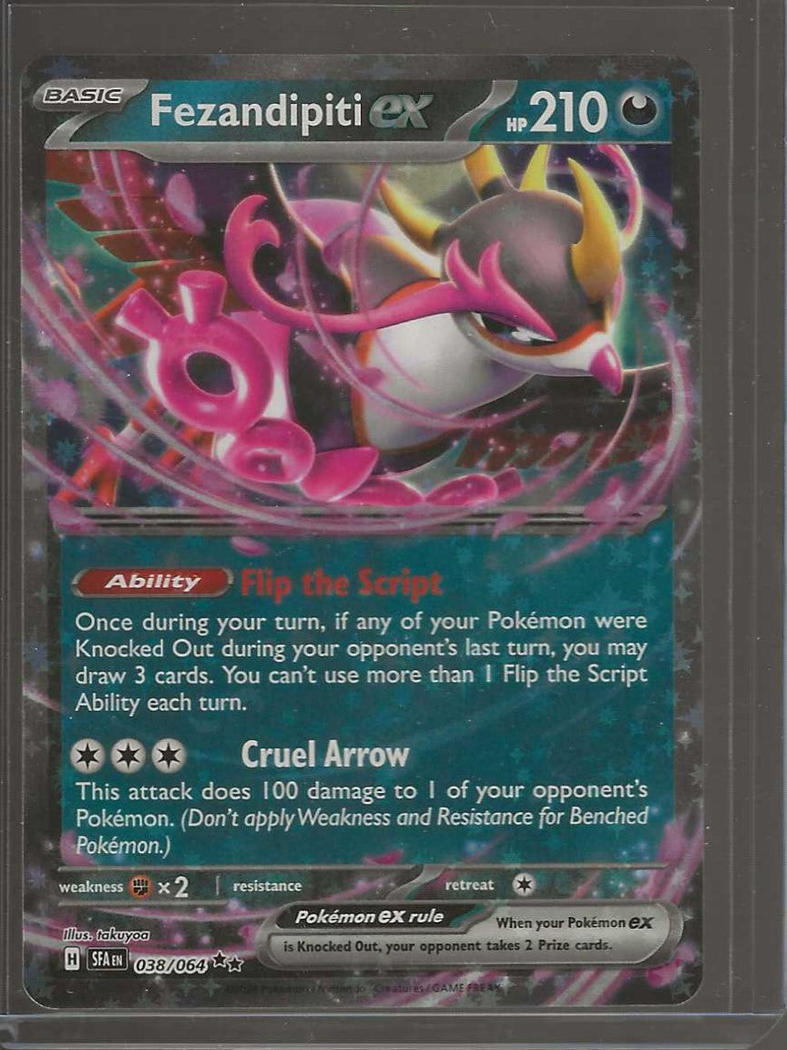 Fezandipiti Ex 38/64 Ultra Rare Holo Pokemon Shrouded Fable NM