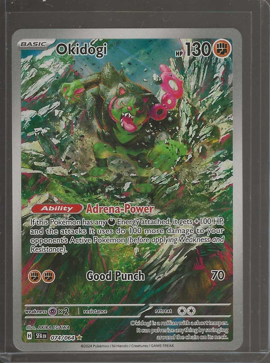 Okidogi 74/64 Illustration Rare Shrouded Fable Pokemon Card NM