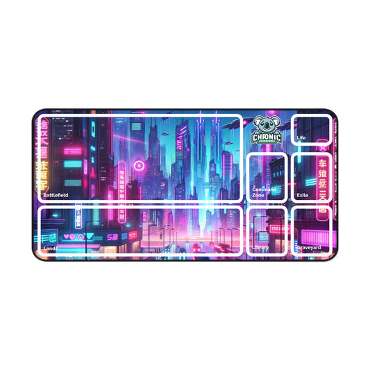 Cyberpunk Playmat with MTG Zones