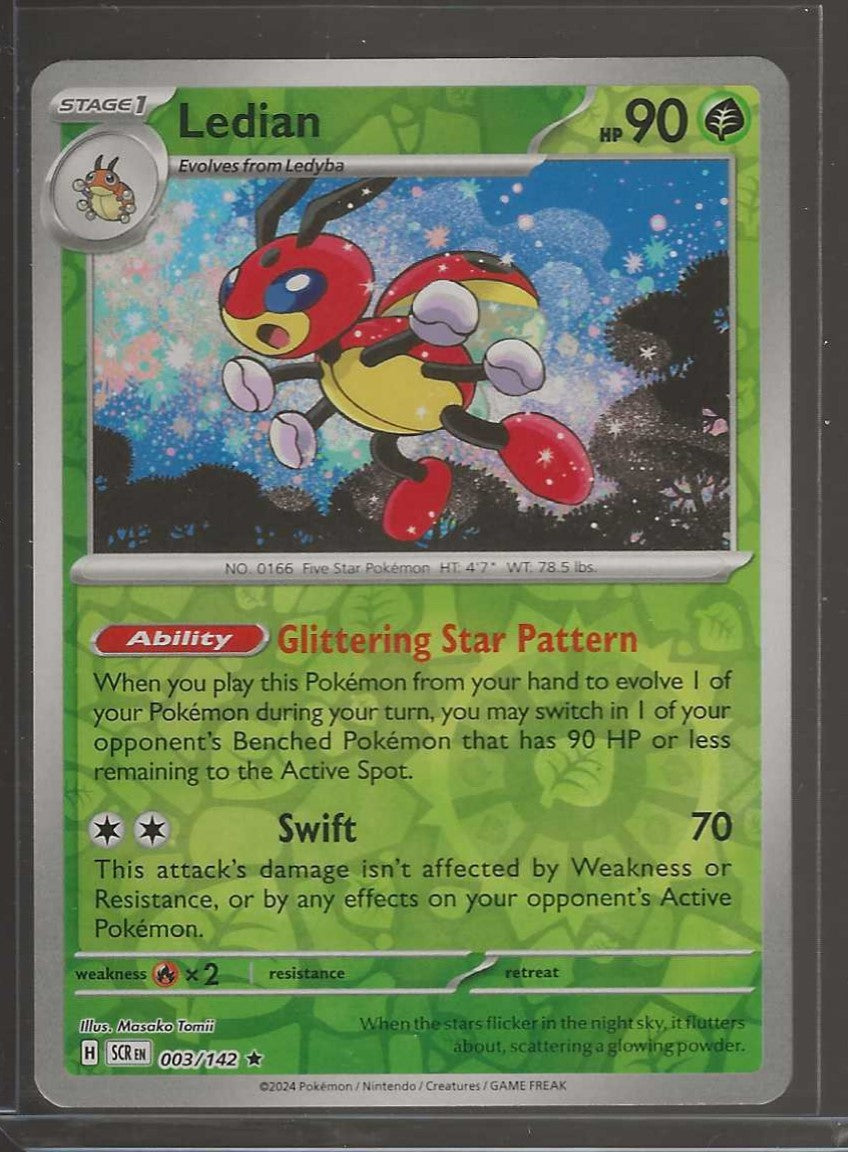 Pokemon TCG - Ledian 3/142 - Reverse Holo - Stellar Crown - Rare