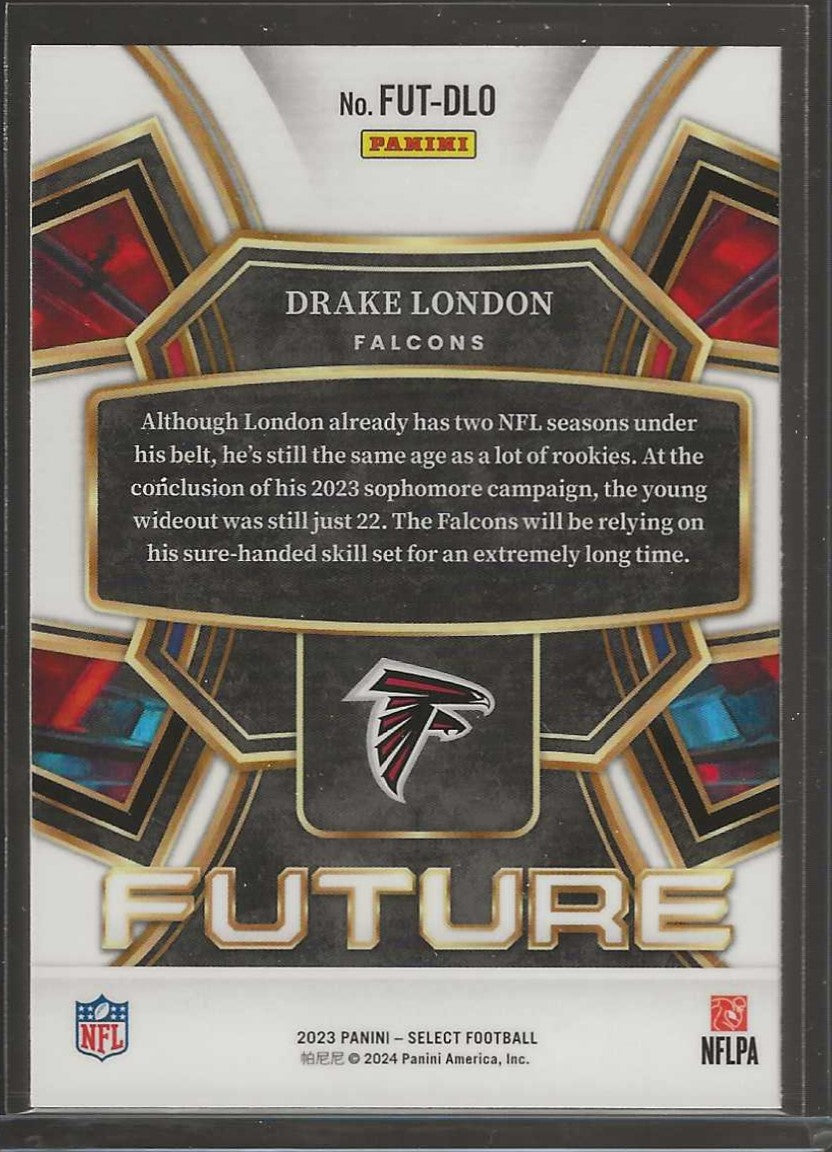 2023 Panini Select #FUT-DLO Drake London Select Future Future