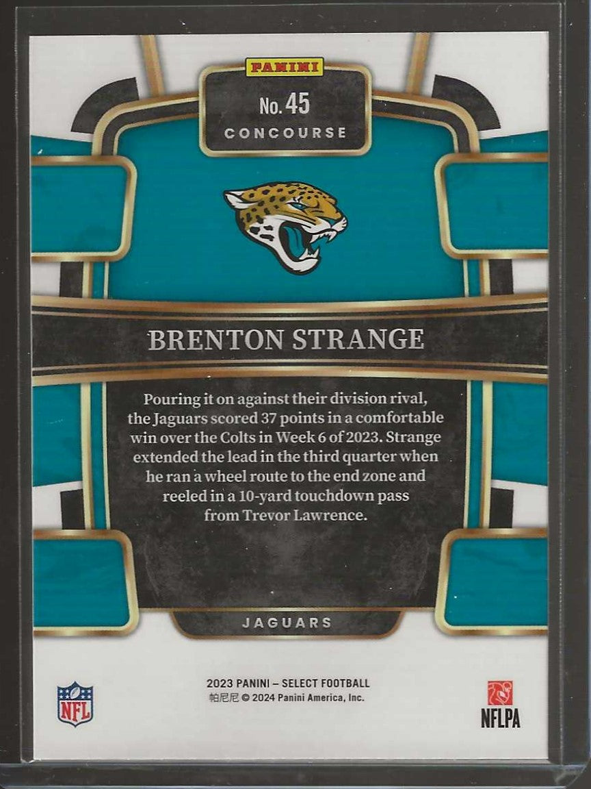 2023 Panini Select Football #45 Brenton Strange Concourse - Jaguars