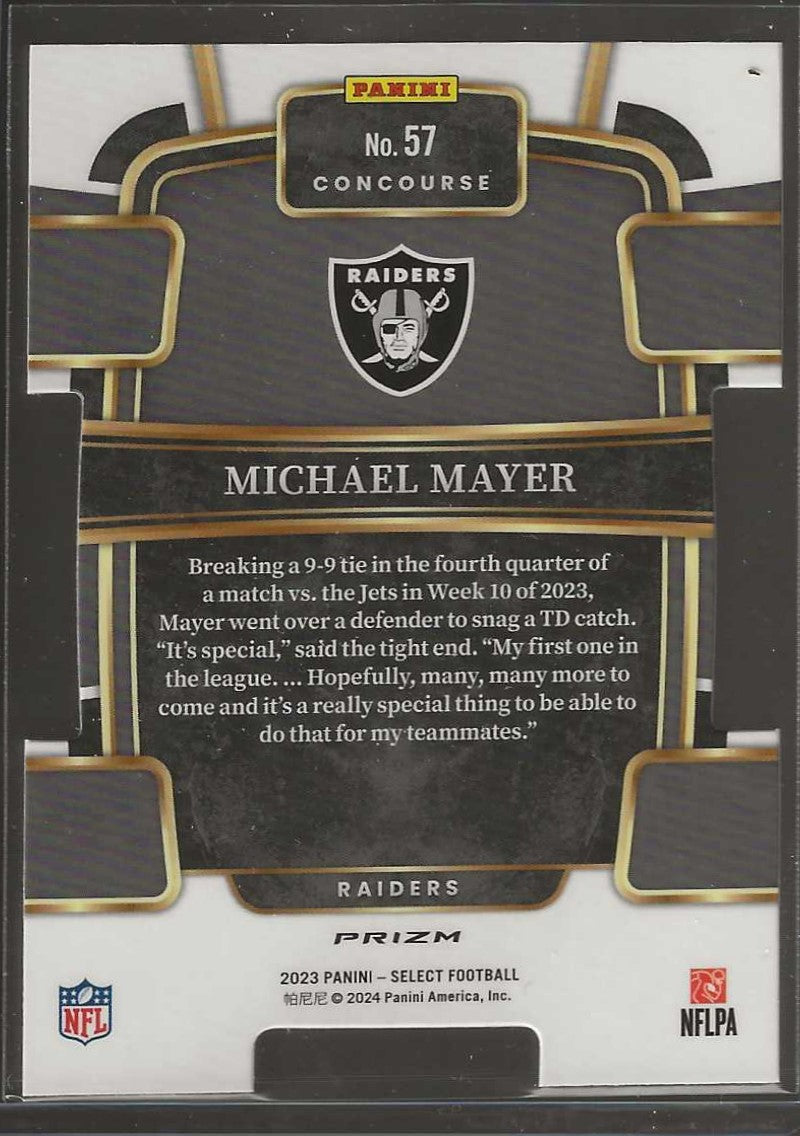 2023 Panini Select Football #57 Michael Mayer Red, White & Blue Prizm - Raiders