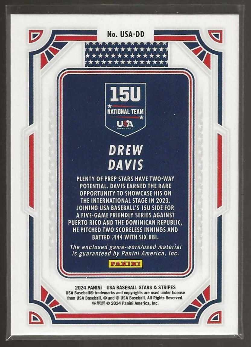 USA Baseball Stars & Stripes #USA-DD Drew Davis Memorabilia