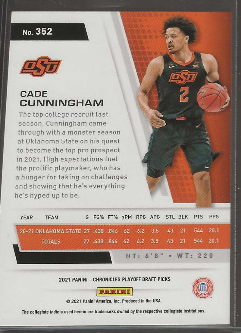 2021 Panini Chronicles Draft Picks #352 Cade Cunningham