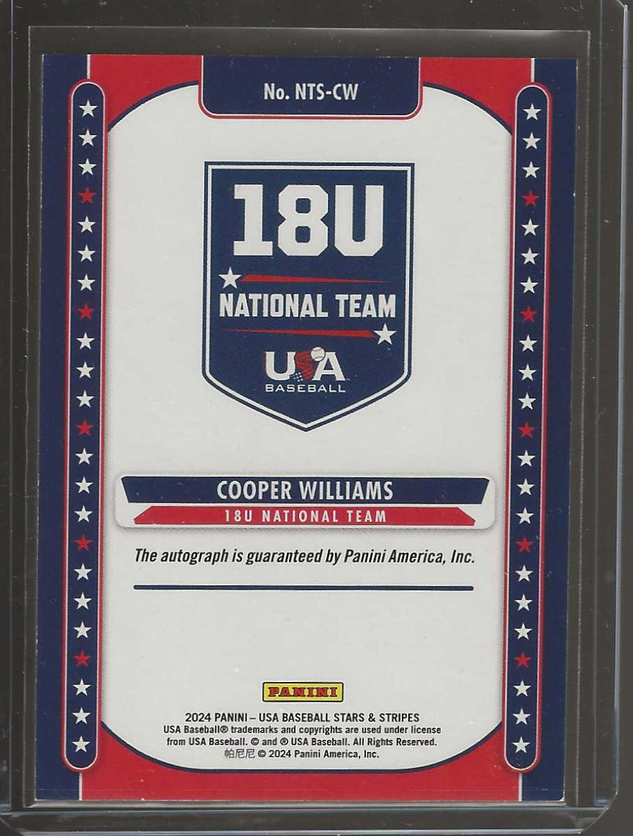 USA Baseball Stars & Stripes #NTS-CW Cooper Williams Autograph