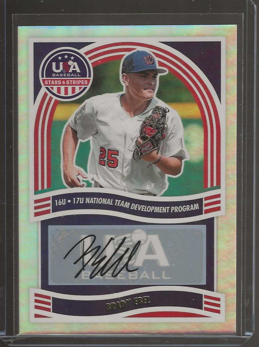 USA Baseball Stars & Stripes #NTS-BE Brady Ebel Silver Holo Autograph