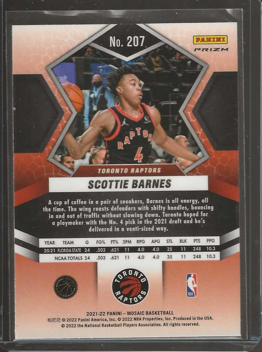 2021-22 Panini Mosaic #207 Scottie Barnes Green