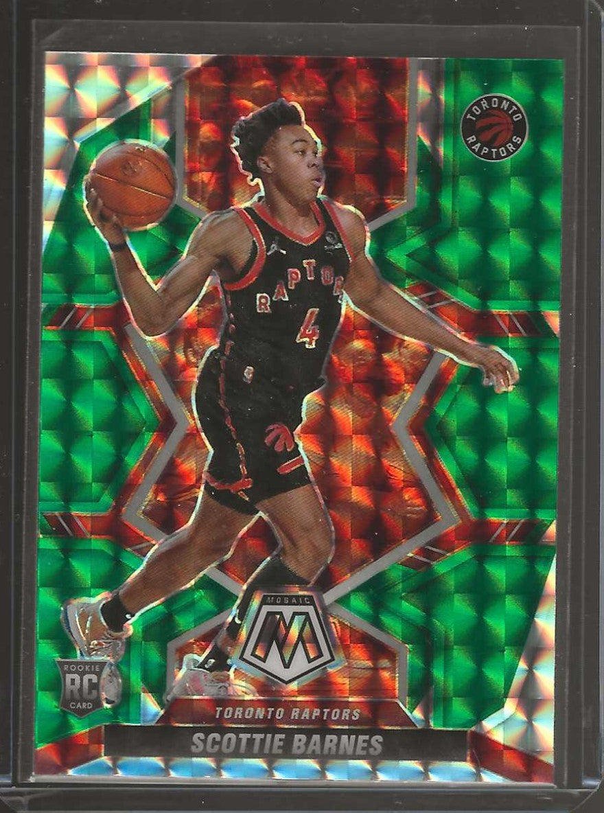 2021-22 Panini Mosaic #207 Scottie Barnes Green