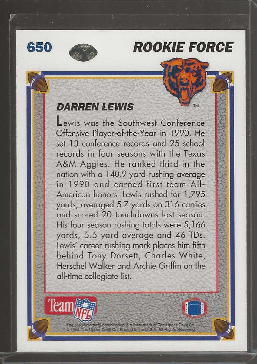 1991 Upper Deck #650 Darren Lewis