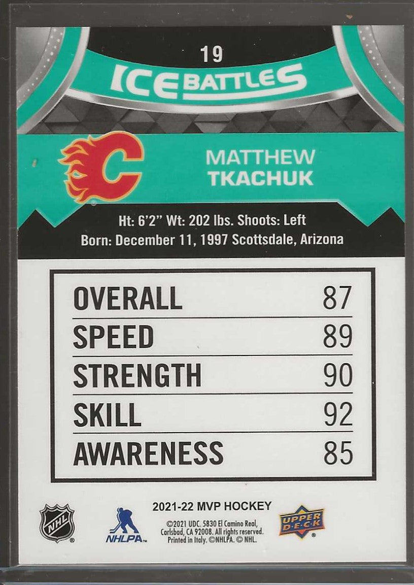 2021-22 Upper Deck MVP #19 Matthew Tkachuk