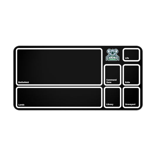 Black TCG Playmat with MTG Zones