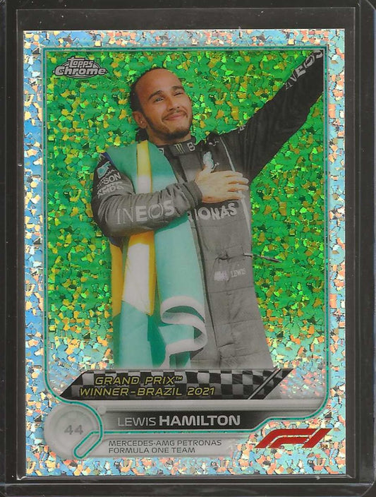 2022 Topps Chrome Formula 1 #169 Lewis Hamilton Mini Diamonds Refractor #/299