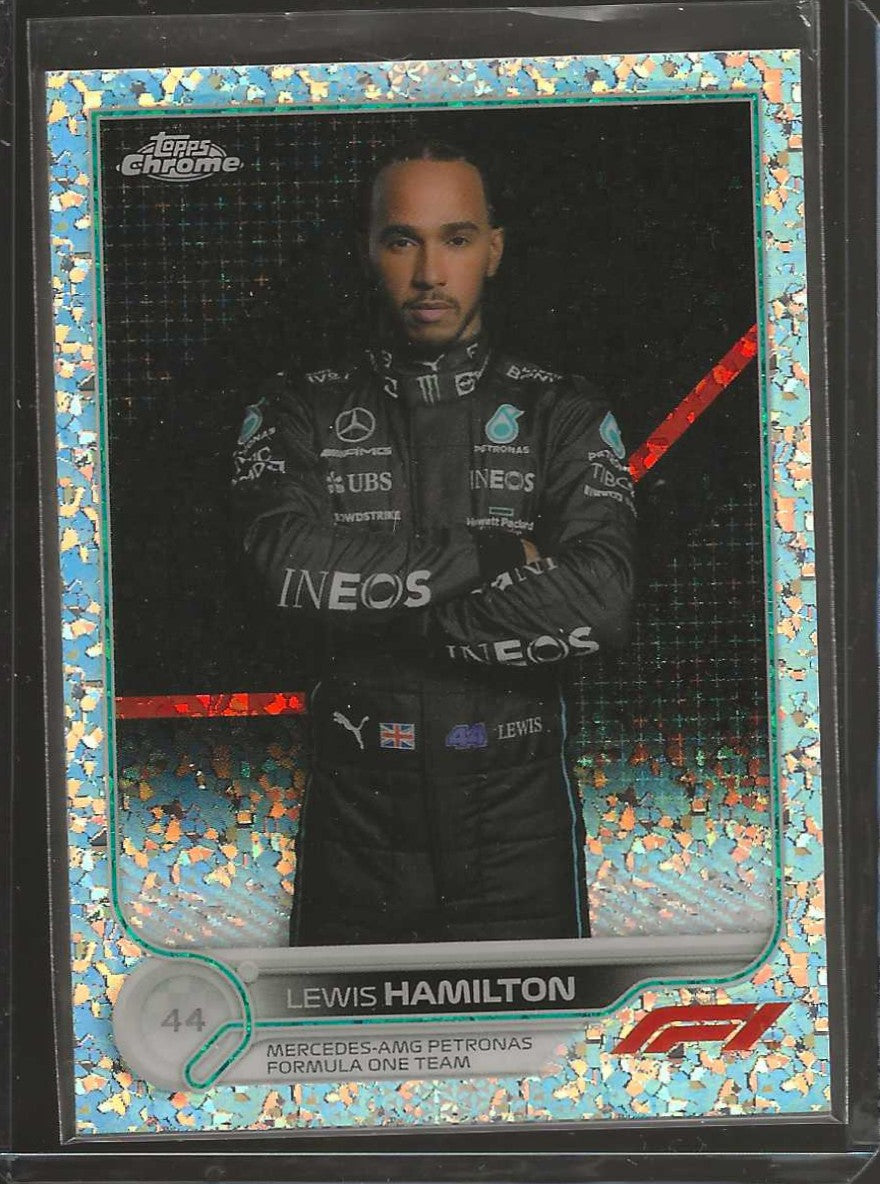 2022 Topps Chrome Formula 1 #5 Lewis Hamilton Mini Diamonds Refractor #/299