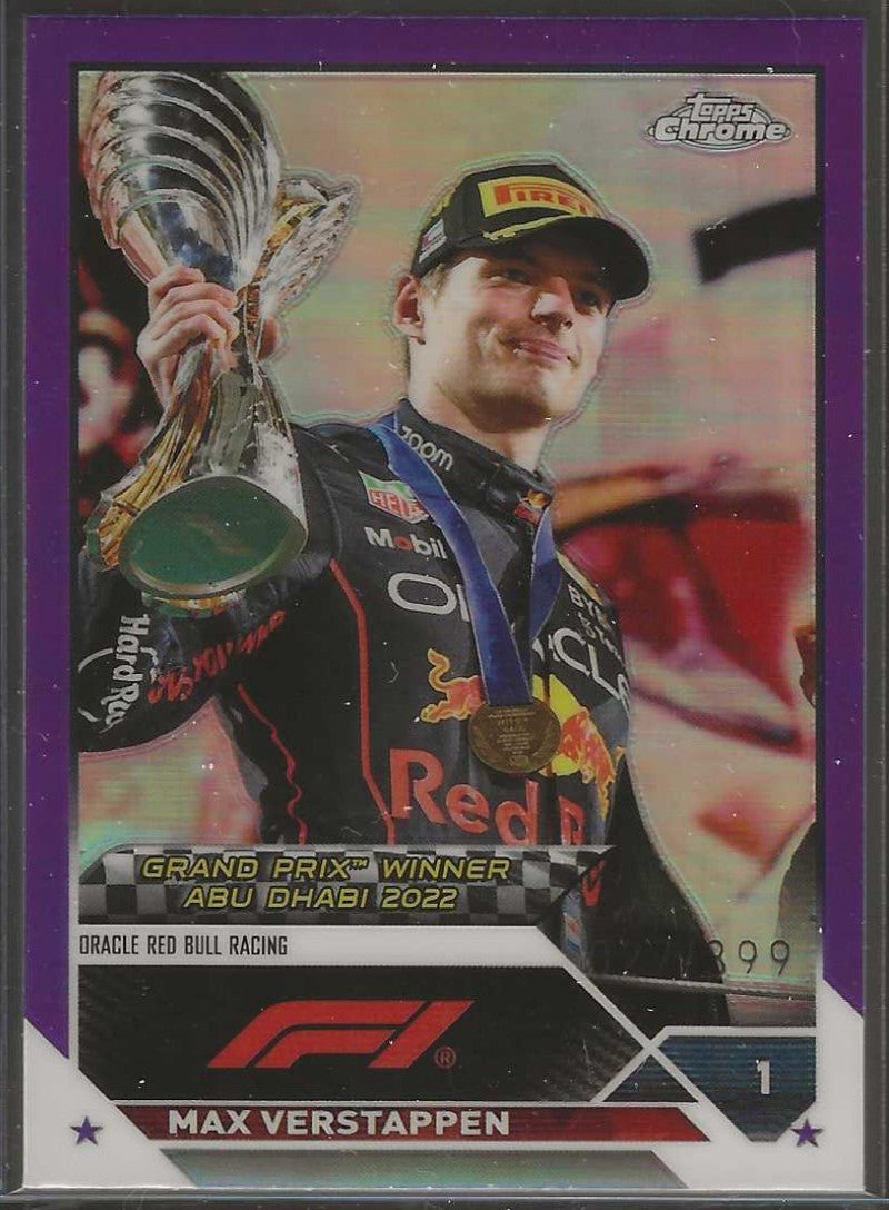 2023 Topps Chrome Formula 1 #165 Max Verstappen Purple Refractor